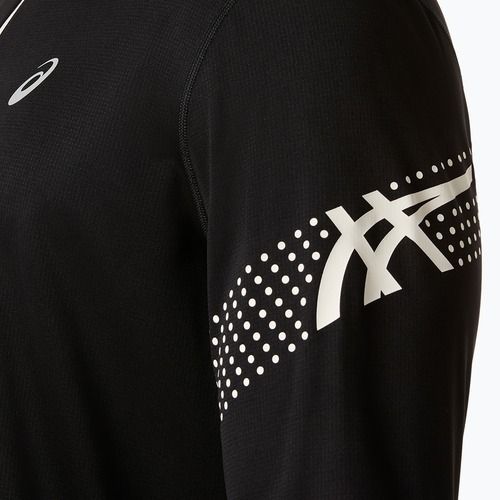 Мъжка блуза с дълъг ръкав за бягане Asics Icon LS 1/2 Zip performance black/cream