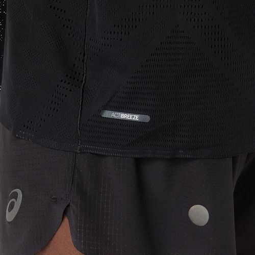 Мъжка тениска за бягане ASICS Metarun SS Top performance black