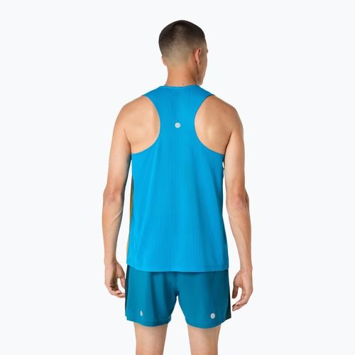 Мъжка тениска за бягане ASICS Road Fade Singlet aegean blue/yamabuki
