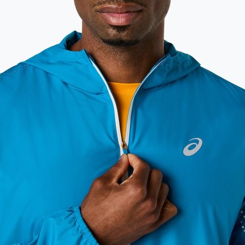 Мъжко яке за бягане ASICS Icon aegean blue/cream