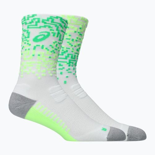 Чорапи ASICS Performance Run Crew brilliant white/illum. green/vital green