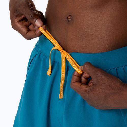 Мъжки шорти за бягане ASICS Road 2N1 5IN tranquil teal/dark teal/yamabuki