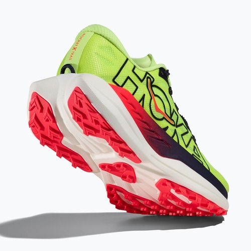 Дамски обувки за бягане HOKA Rocket X Trail neon yuzu/neon flame