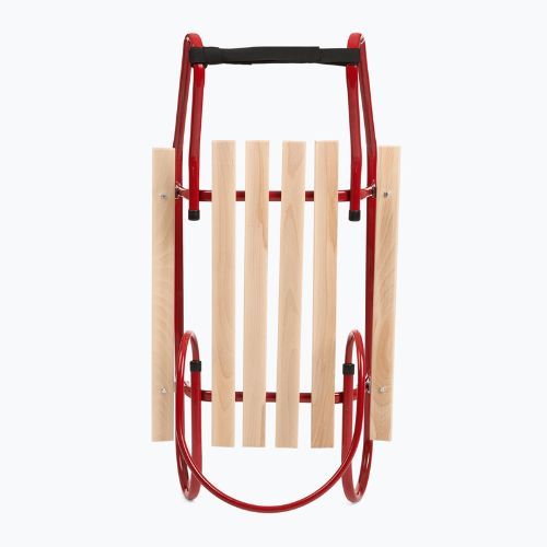 Метална шейна HUMBAKA с облегалка и подложки за крака red