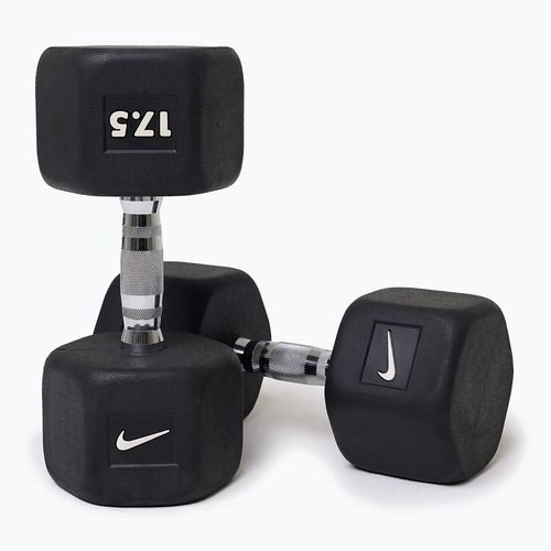 Гумиран дъмбел Nike Strength Hex 17,5 kg black/white