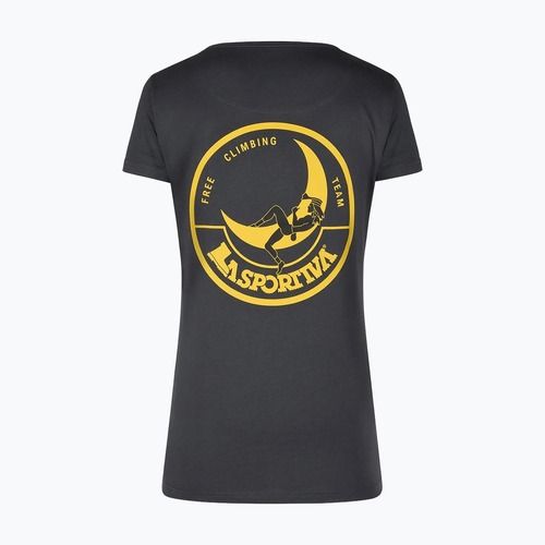 Дамска тениска La Sportiva Climbing on the Moon black/yellow
