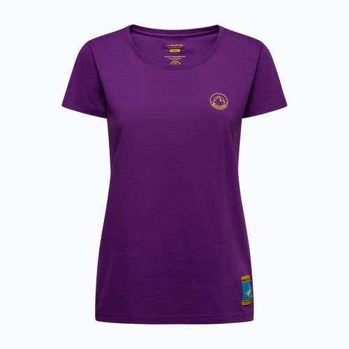 Дамска тениска La Sportiva Climbing on the Moon viola/giallo