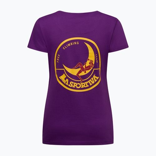 Дамска тениска La Sportiva Climbing on the Moon viola/giallo
