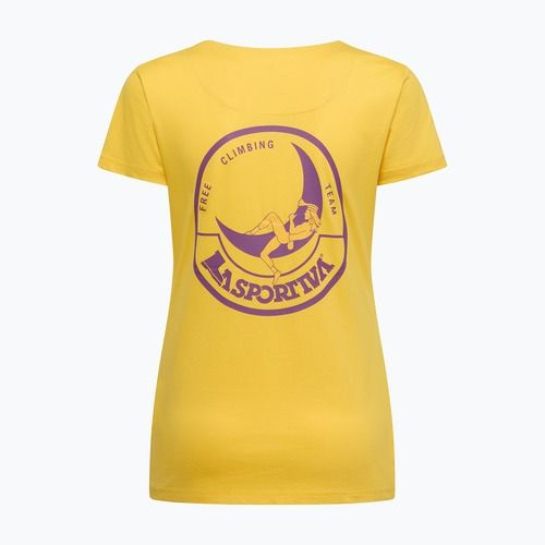 Дамска тениска La Sportiva Climbing on the Moon giallo/viola