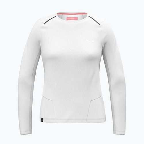 Дамска блуза с дълъг ръкав за трекинг Salewa Pedroc Dry Tee white