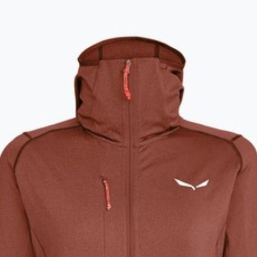 Дамски трекинг суитшърт Salewa Agner Hybrid PL/DST FZ Hoody etruscan red melange