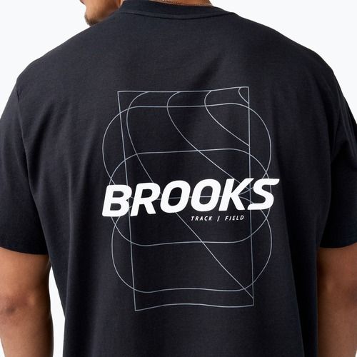 Мъжка тениска за бягане Brooks Graphic black/white/slate grey