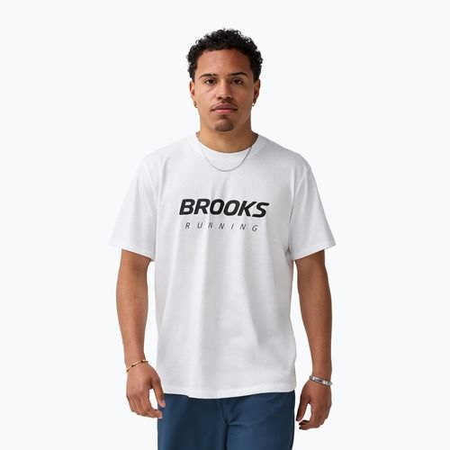 Мъжка тениска за бягане Brooks Graphic white/black