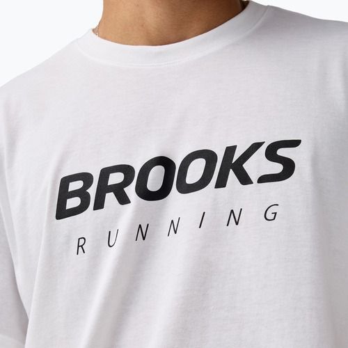 Мъжка тениска за бягане Brooks Graphic white/black