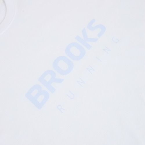 Дамска тениска за бягане Brooks Graphic white/halogen blue