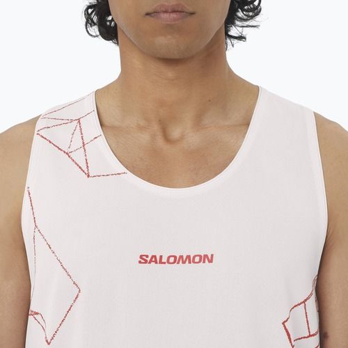 Мъжка тениска за бягане Salomon S/Lab Speed Tee lilac ash/fiery red