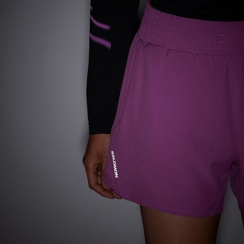Дамски шорти за бягане Salomon Shakeout Core 2IN1 4“ iris orchid