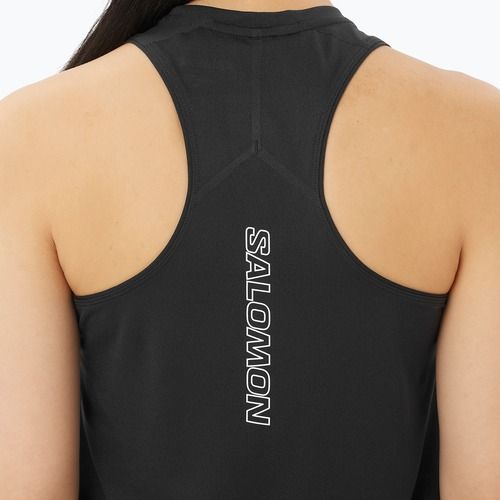 Дамска тениска за бягане Salomon Sense Aero Short Tank deep black