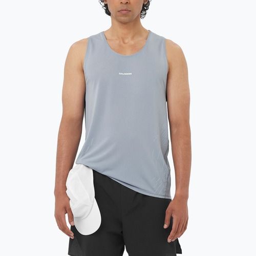 Мъжка тениска за бягане Salomon Sense Aero Singlet GFX trade winds