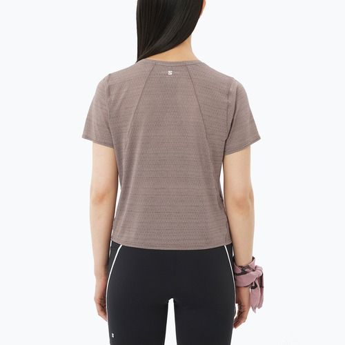 Дамска тениска за бягане Salomon Shakeout Air Cropp iron
