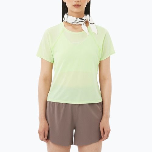 Дамска тениска за бягане Salomon Shakeout Air Cropp butterfly