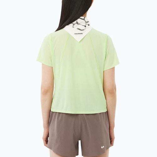 Дамска тениска за бягане Salomon Shakeout Air Cropp butterfly
