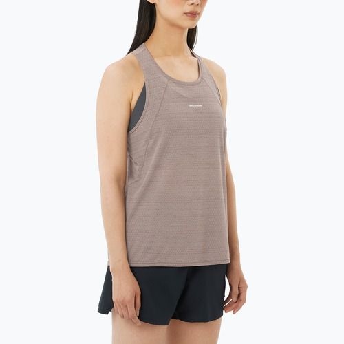 Дамска тениска за бягане Salomon SHAKEout Air Tank iron