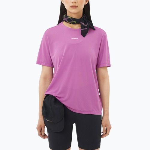 Дамска тениска за бягане Salomon Shakeout Core iris orchid
