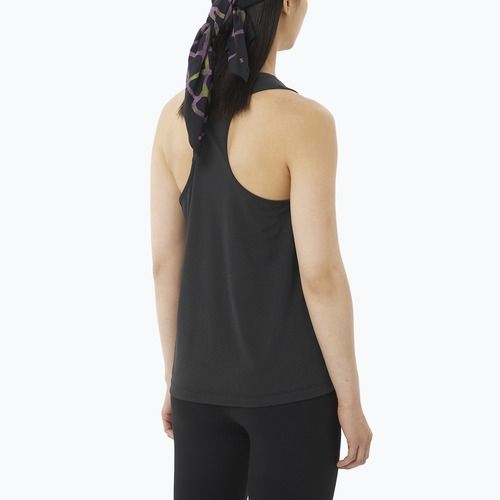 Дамска тениска за бягане Salomon Shakeout Core Tank GFX deep black