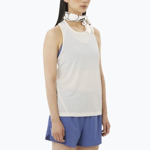 Дамска тениска за бягане Salomon Shakeout Core Tank whisper white