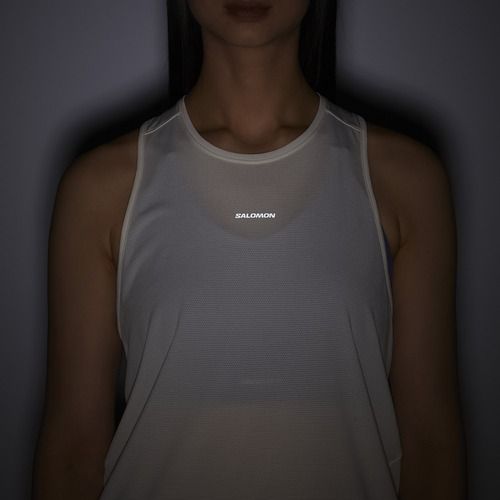 Дамска тениска за бягане Salomon Shakeout Core Tank whisper white