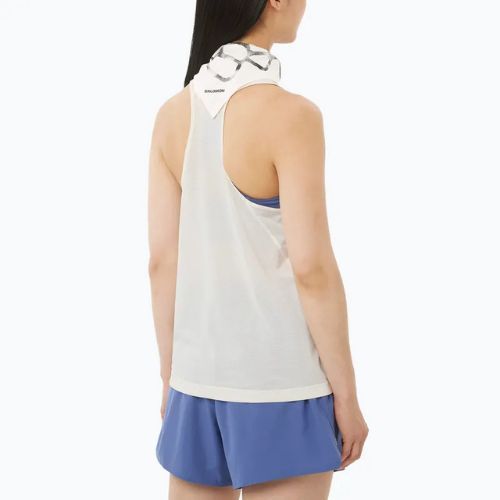 Дамска тениска за бягане Salomon Shakeout Core Tank whisper white
