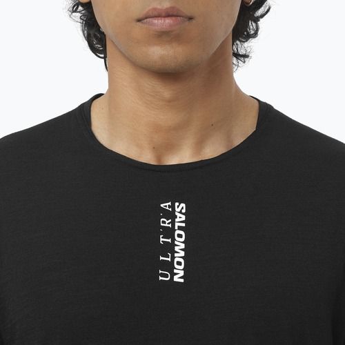 Мъжка тениска за бягане Salomon Ultra Tee deep black