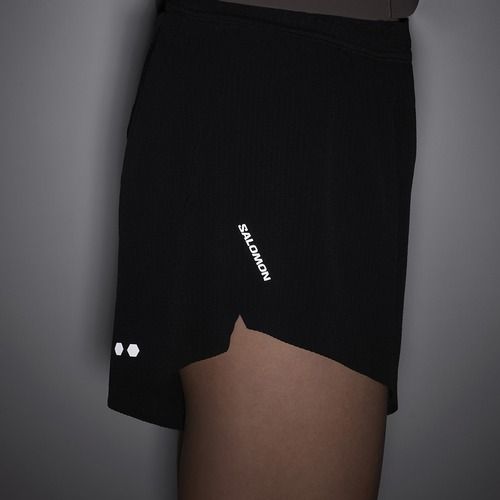 Дамски шорти за бягане Salomon Sense SPLT 3“ deep black