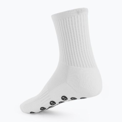 Детски футболни чорапи OneTeam Precision Grip non-slip 2-pack white