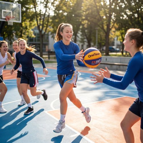 Топка за баскетбол OneTeam Rim Rush Fiba 3x3 blue