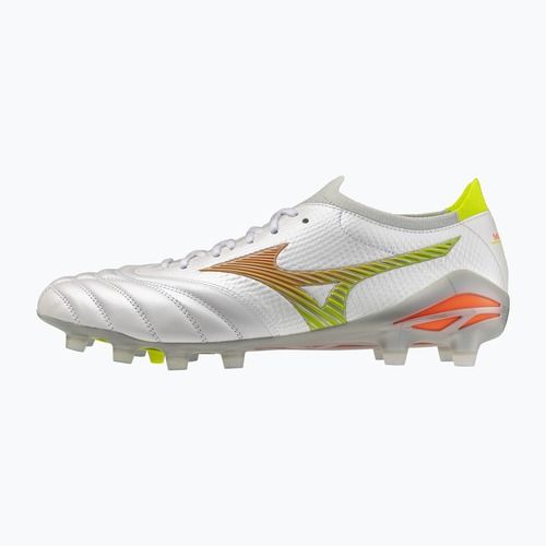 Футболни обувки Mizuno Morelia Neo V β Japan FG white/lava orange/evening primrose