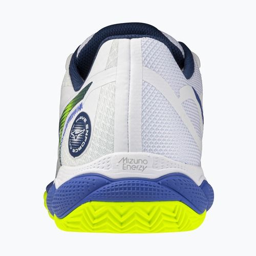 Мъжки тенис обувки Mizuno Wave Enforce Court CC white/dazzling blue/ lightning