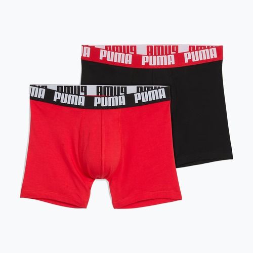 Мъжки боксерки PUMA Everyday Basic 2 чифта red/black