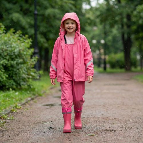Детски гумени ботуши KADVA PuddleProof JR с отразителни елементи розов