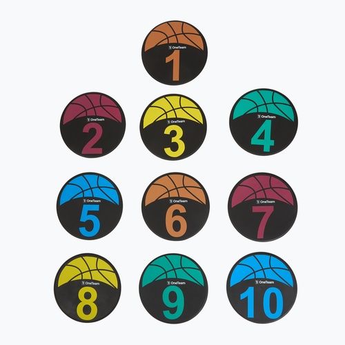 Маркери за тренировка OneTeam TRF08 10 pcs BASKET black