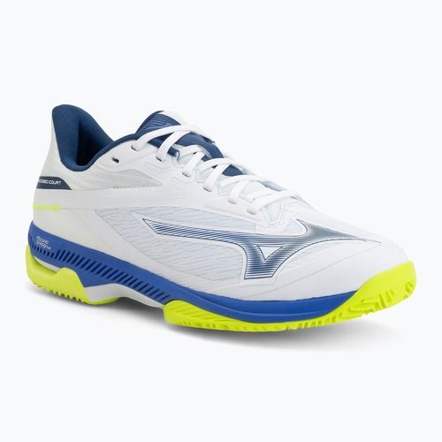 Тенис обувки Mizuno Wave Exceed Court CC white/dazzling blue/lightning