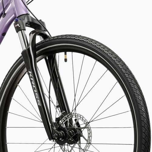 Дамски велосипед за кросфит KROSS Evado 5.0 purple/black/gloss