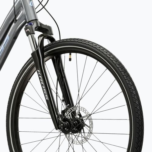 Дамски велосипед за кросфит KROSS Evado 5.0 grey/blue/gloss