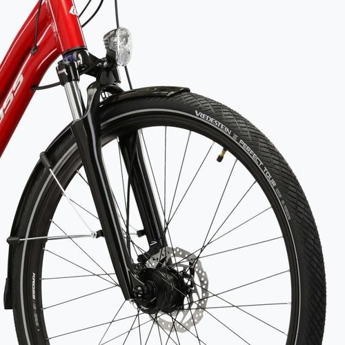 Дамски трекинг велосипед KROSS Trans 5.0 red/silver/gloss