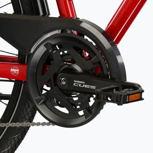 Дамски трекинг велосипед KROSS Trans 5.0 red/silver/gloss