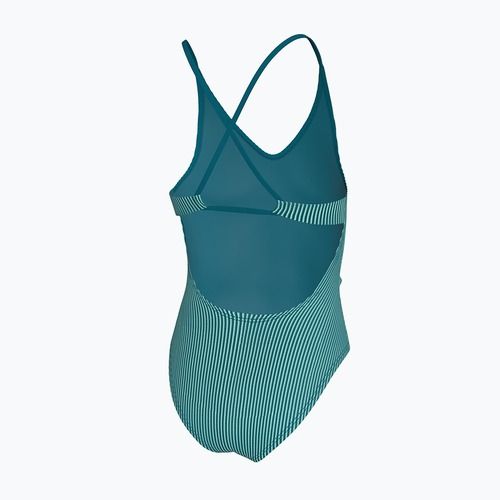 Детски цял бански костюм Nike Ocean Bound Ripple Texture Lace Up blached turquoise
