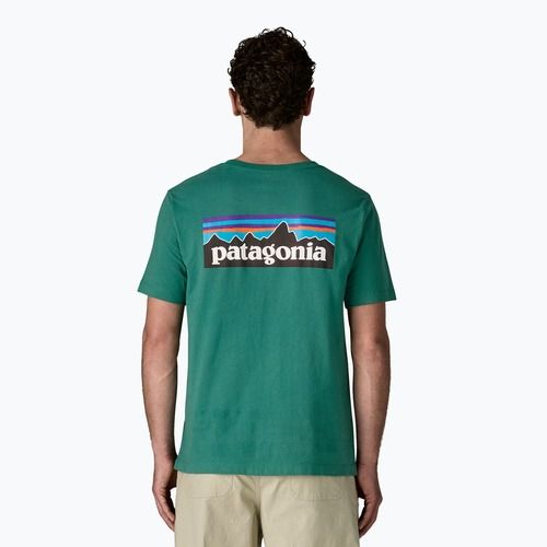 Мъжка тениска Patagonia P-6 Logo gem green