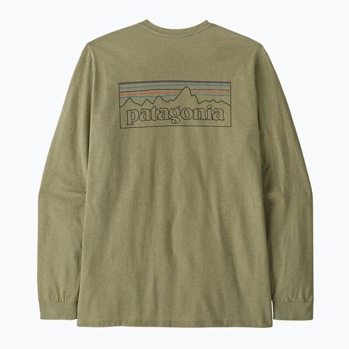 Мъжка блуза с дълъг ръкав Patagonia P-6 Logo Responsibili p-6 outline/gumtree green