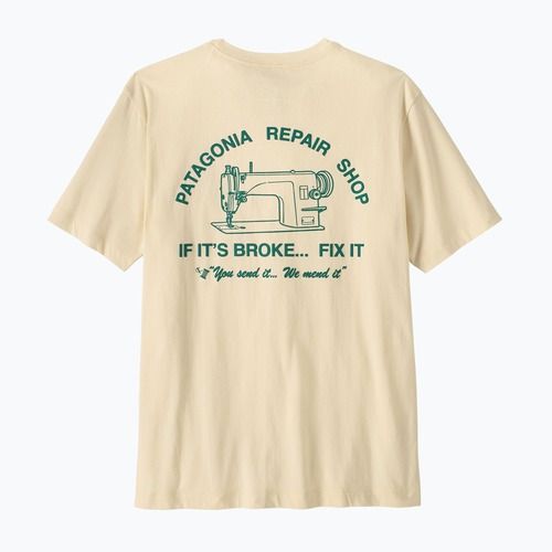 Мъжка тениска Patagonia Repair Shop undyed natural